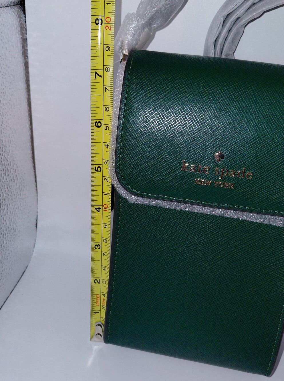 NWT Kate Spade Madison North South Green Saffiano Leather Phone Crossbody Bag. - Picture 6 of 8